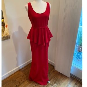 Belle Badgley Mischka  red gown